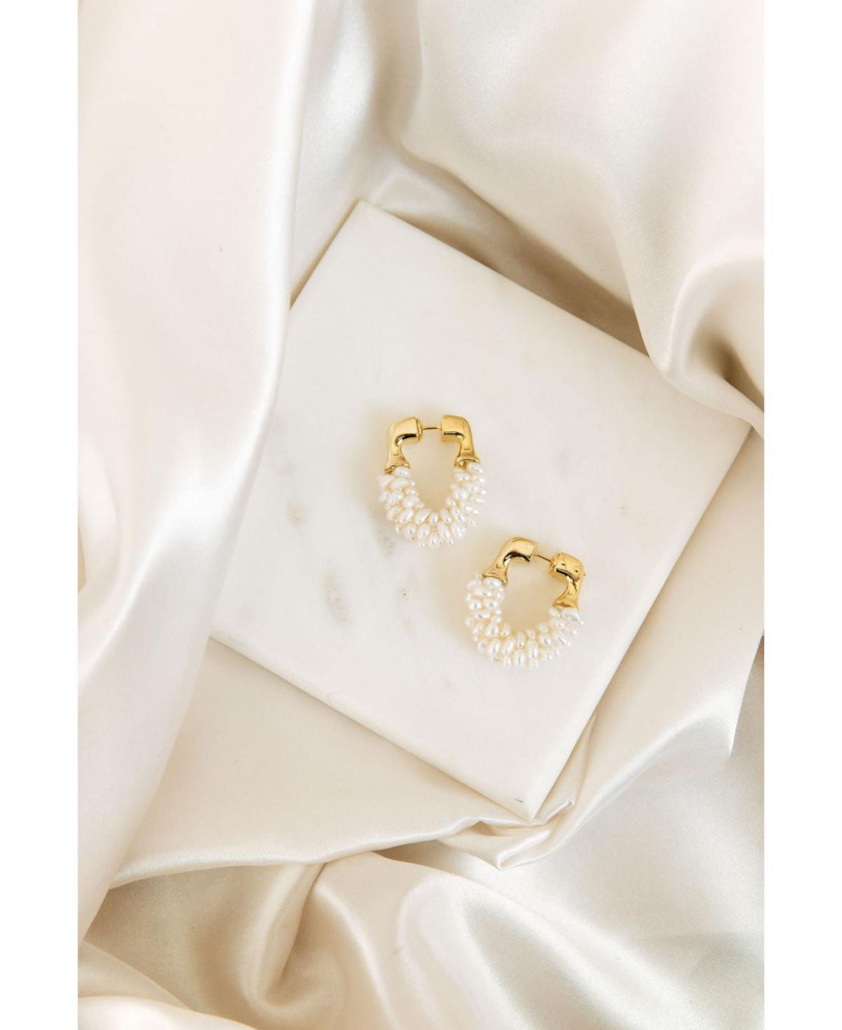 Untamed Petals Chateau Pearl Hoops