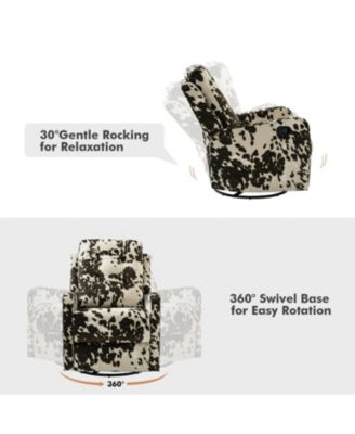 Arlette Transitional Swivel Recliner with Metal Base