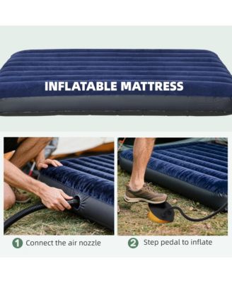 2 Person Foldable Camping Cot with Tent, Bedspread, Air Mattress