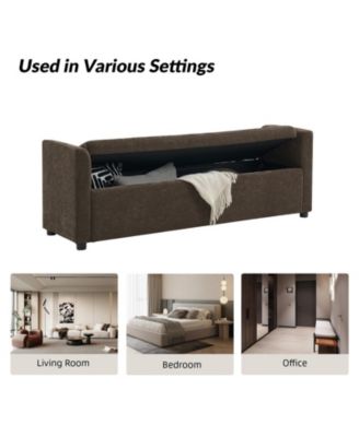 Rosana Transitional 59.4" Wide Storage Bench