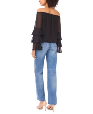 Women's Long-Sleeve Ruffle Top