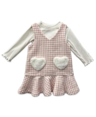 Baby Girls' Mock Neck T-Shirt and Long-Sleeve Jumper, 2-Piece Set