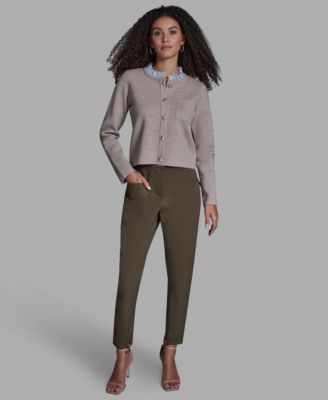 Women's Crewneck Button-Front Sweater