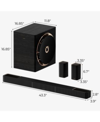 Skywave X70 7.1.4ch Professional Wireless Surround Sound System for TV w/Dolby Atmos, 980W Sound Bar with 10" Wireless Subwoofer