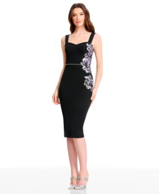 Women's Sweetheart Neck Midi Dress