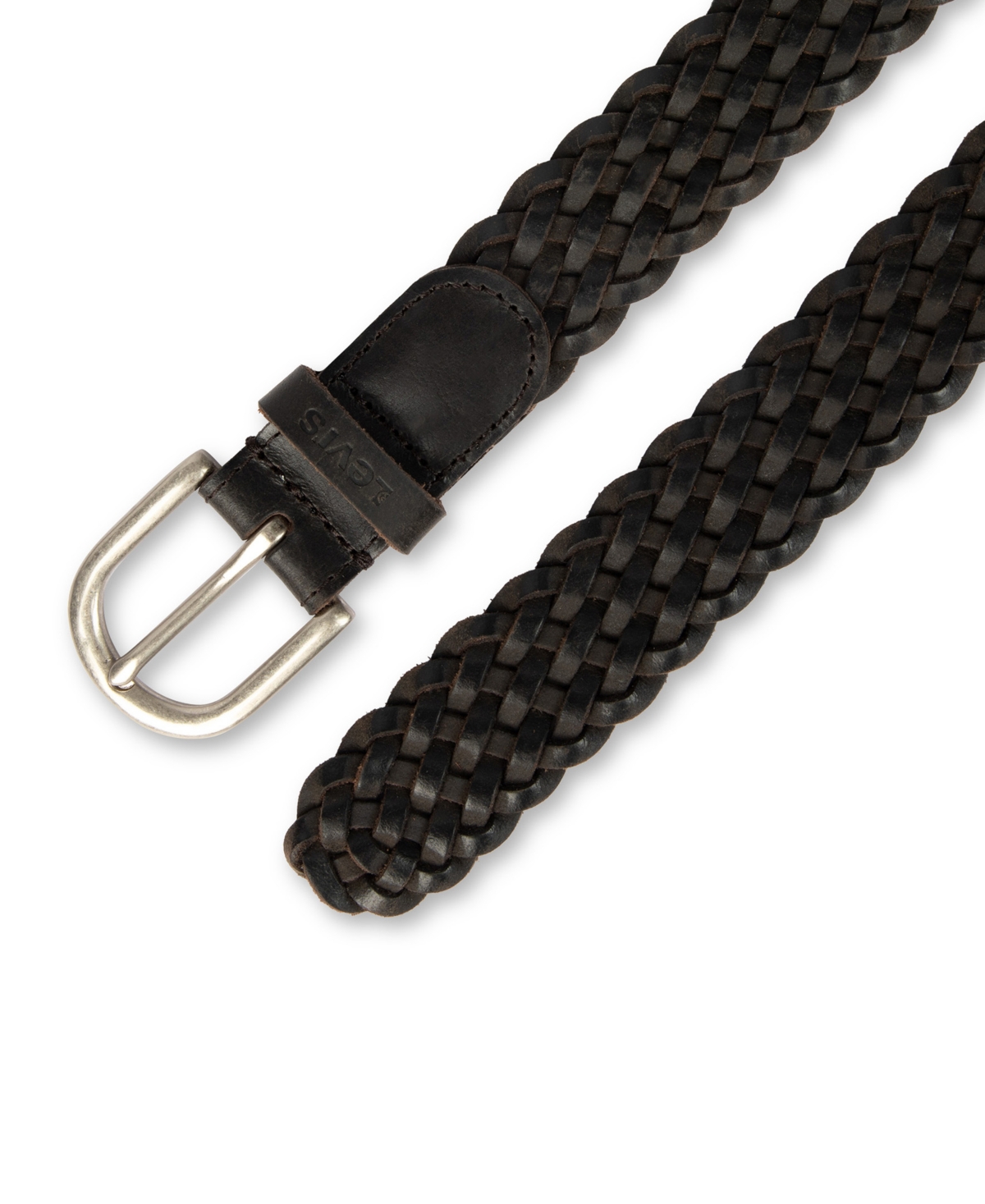 Levi's Women's Fully Adjustable Leather Braided Belt In Black