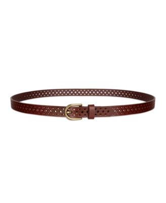 Women's 2-Pack Perforated and Reversible Skinny Casual Belt Set