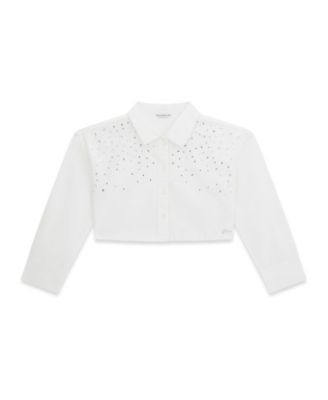 Girls' 7-16 Boxy Poplin Long-Sleeve Shirt