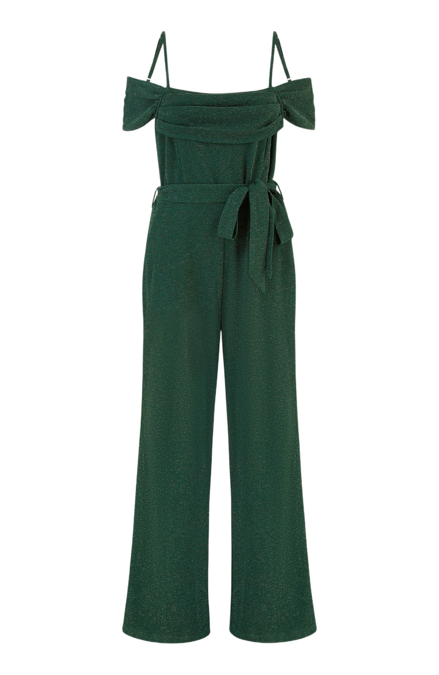 Women's Sparkle Stretch Bardot Jumpsuit