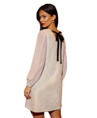 Women's Women'sSequin Tunic Dress With Tie Back