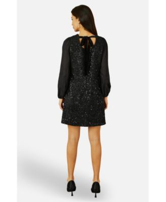 Women's Women'sSequin Tunic Dress With Tie Back