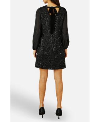 Women's Women'sSequin Tunic Dress With Tie Back