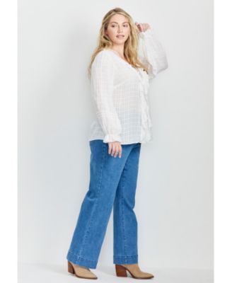 Women's Plus Size Ruffle Love Shirt