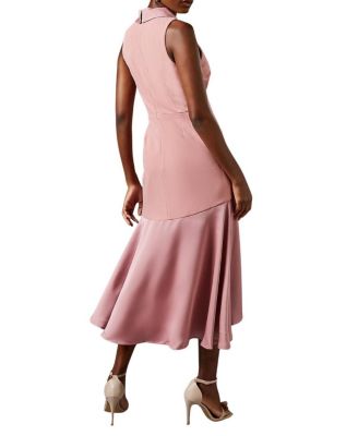 Women's Tux Sleeveless Midi Dress