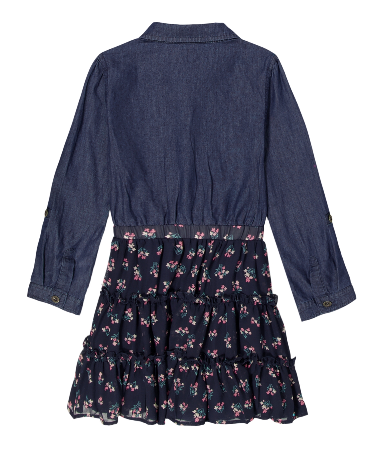 Calvin Klein Girls 4-6x Long-sleeve Shirt Dress In Multi