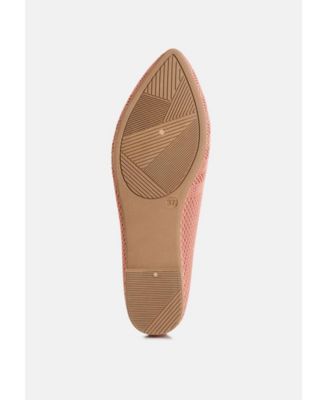 Womens Akili Knit Textile Solid Flats