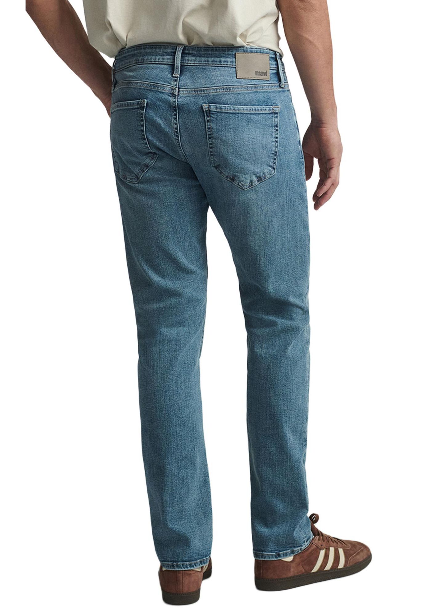 Мужские джинсы Mavi Jeans Jake Slim Leg In Light Brushed Vintage, цвет: Светлый синий — фото 3