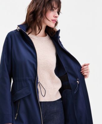 Petite Zip Front Anorak Coat
