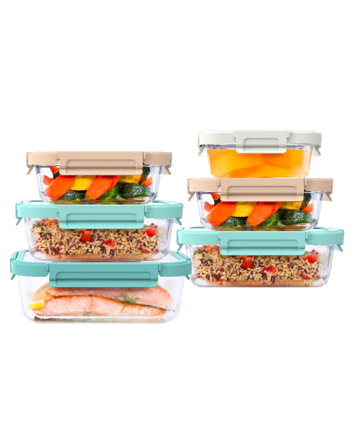 Bentgo Glass Meal 12-pc. Storage Set With Leak-proof Seal In Multi