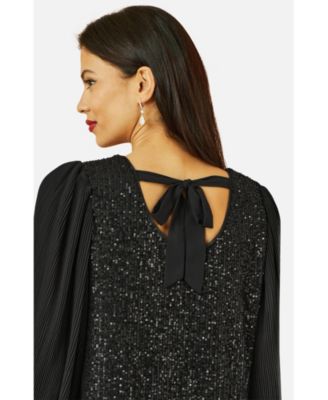 Women's Velvet Sequin Tunic Dress