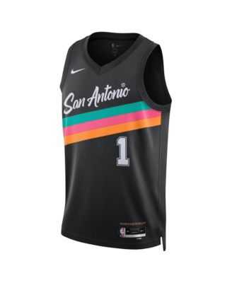Men's and Women's Victor Wembanyama Black San Antonio Spurs 2025/26 City Edition Swingman Jersey