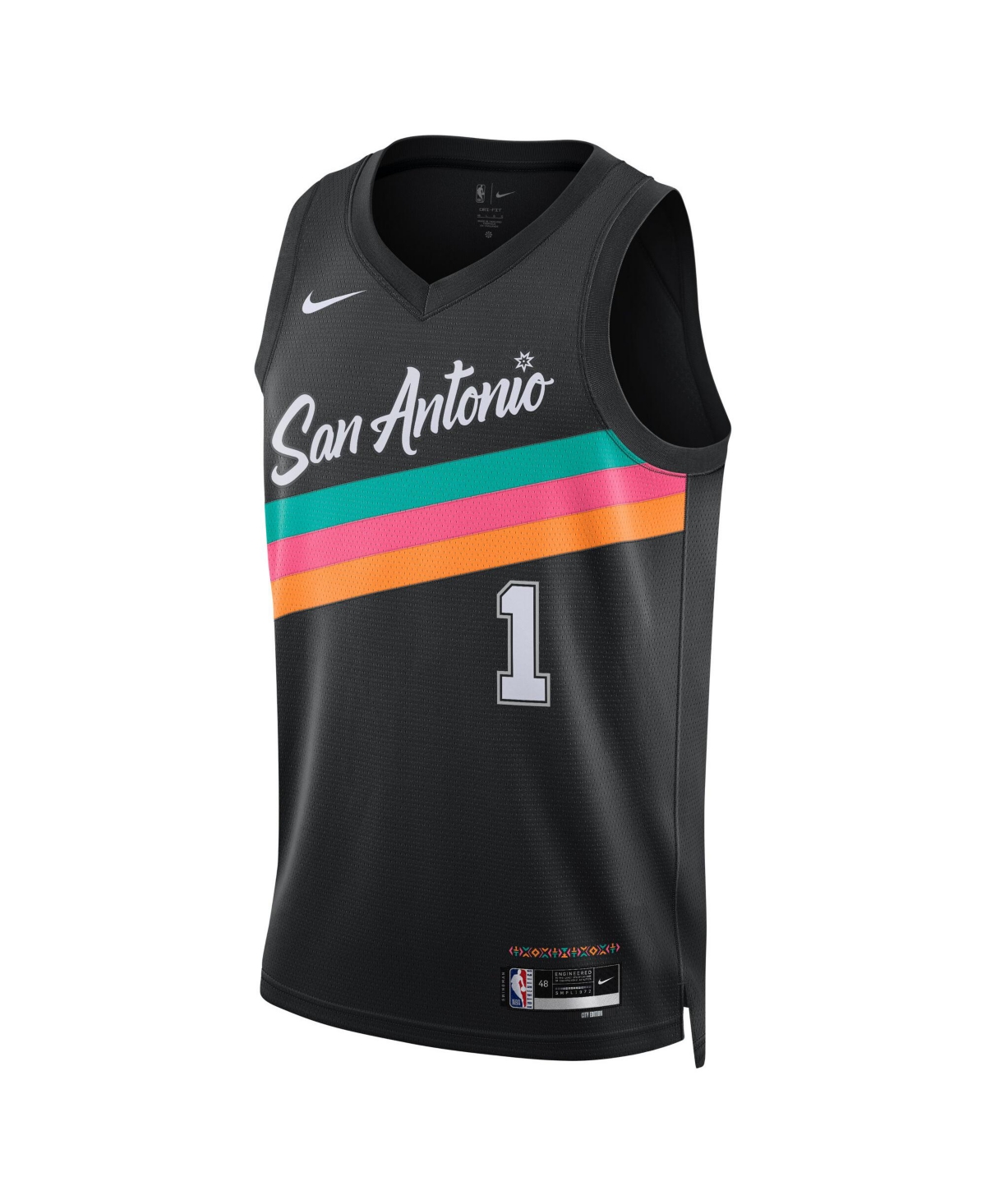 Nike Men's and Women's Victor Wembanyama Black San Antonio Spurs 2025/26 City Edition Swingman Jersey