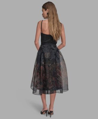 Women's Sweetheart Neck Midi Dress