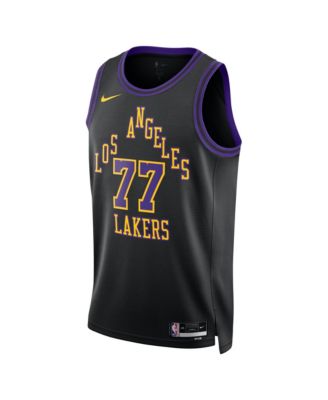Men's and Women's Luka Doncic Black Los Angeles Lakers 2025/26 City Edition Swingman Jersey