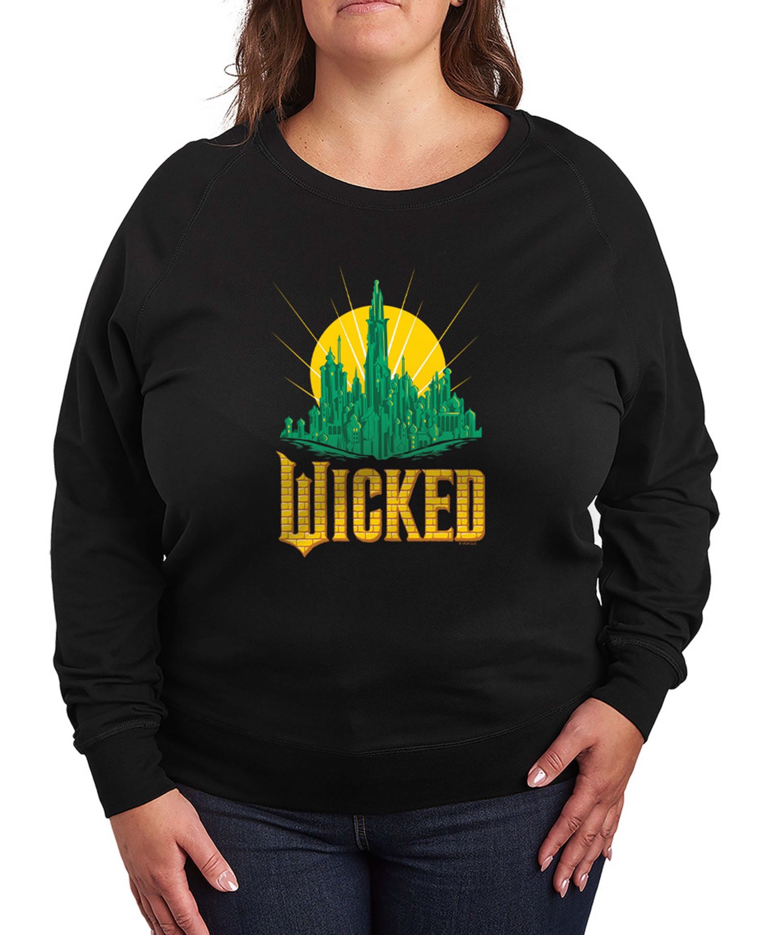Plus Size Wicked French Terry Long-Sleeve Pullover Top