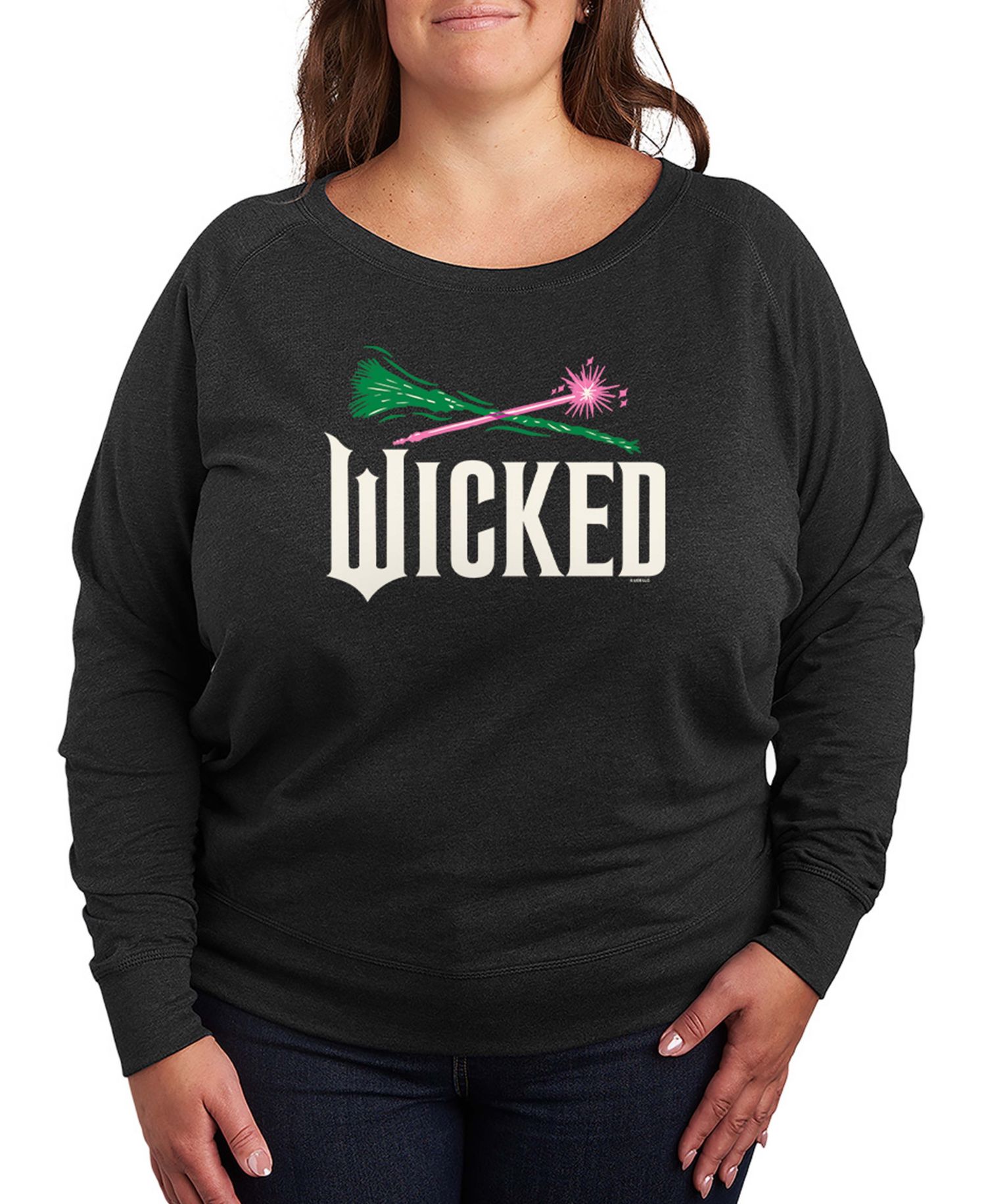 Plus Size Wicked French Terry Long-Sleeve Pullover Top