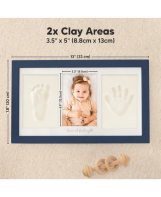 Duo Baby Hand and Footprint Kit, Baby Handprint Kit, Newborn Photo Frame, Baby Keepsake for New Mom