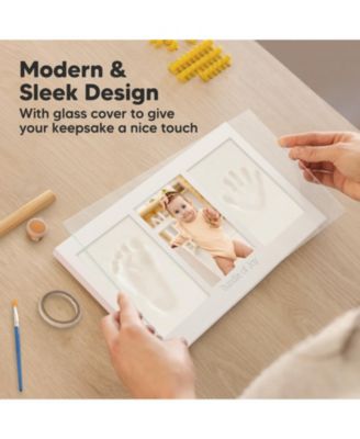 Duo Baby Hand and Footprint Kit, Baby Handprint Kit, Newborn Photo Frame, Baby Keepsake for New Mom