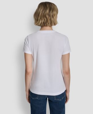 Women's Sequin Photoreal Logo Crewneck T-Shirt