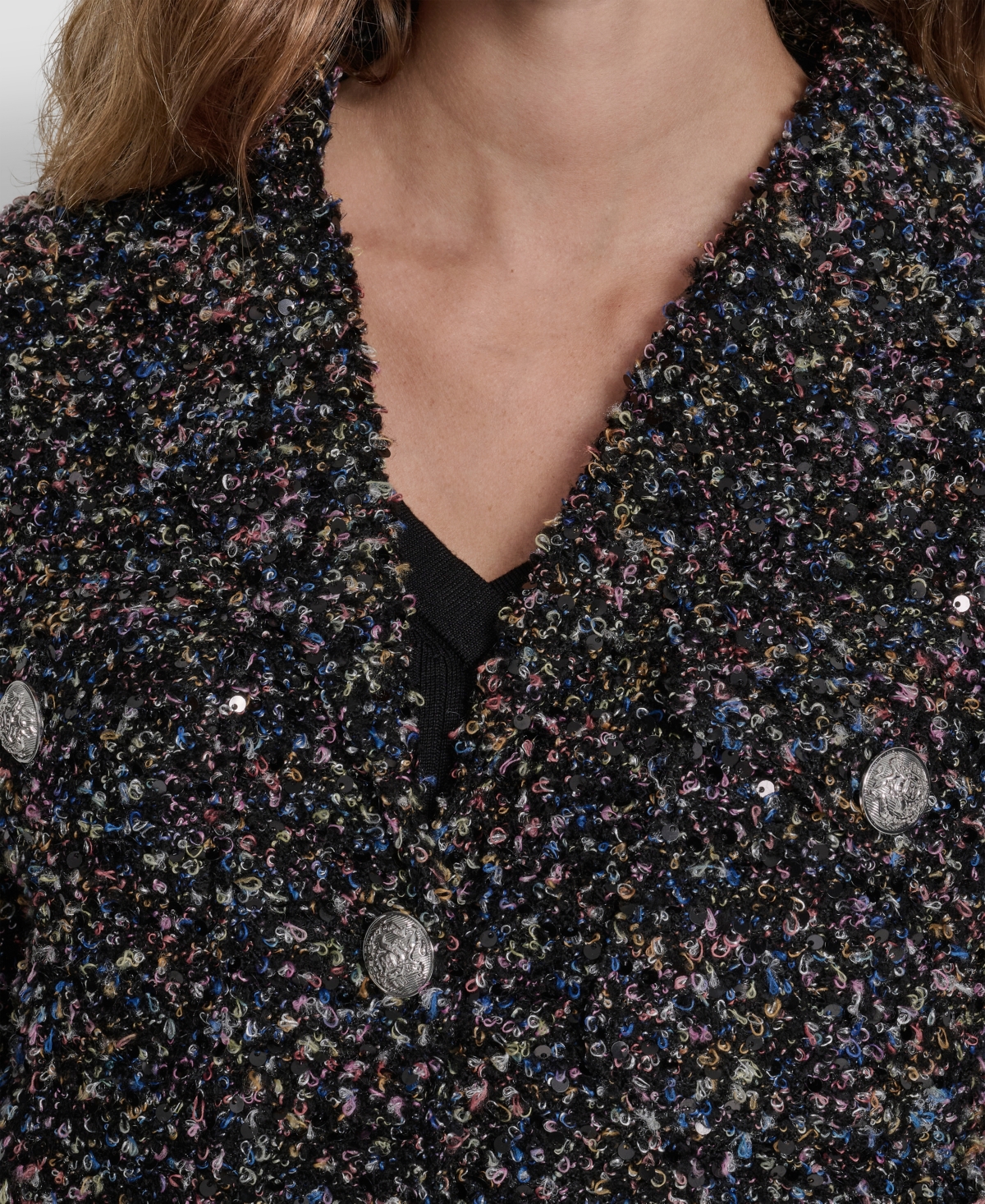 Dkny Jeans Women's Button-Front Utility Pockets Shirt Jacket