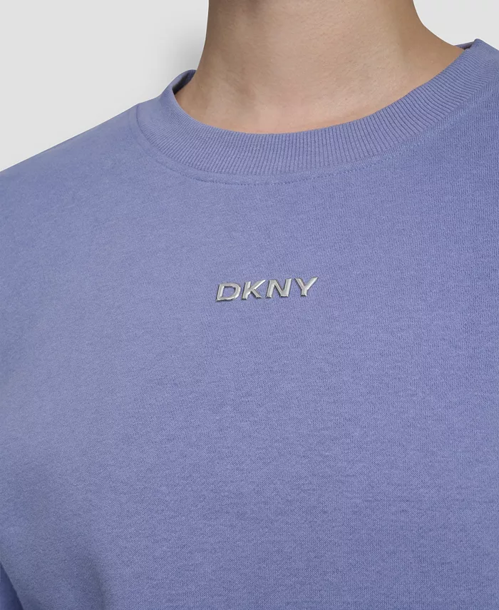 Women's Metallic Crew Neck Sweatshirt - thumbnail 4