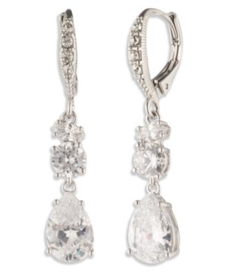 Givenchy - Cubic Zirconia Double Drop Earrings