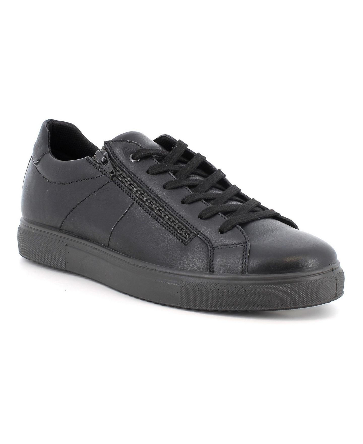 Мужские кроссовки Alpine Swiss Dante Made in Italy Low-Top Leather, цвет: Чёрный — фото 1