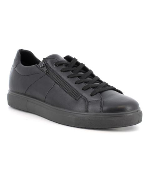 Мужские кроссовки Alpine Swiss Dante Made in Italy Low-Top Leather, цвет: Чёрный