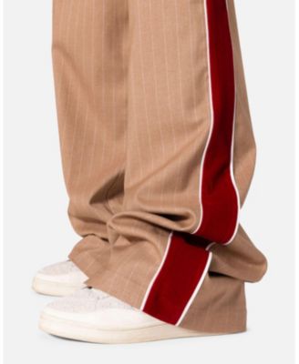 Men's Pinstripe Velvet Trim Pants