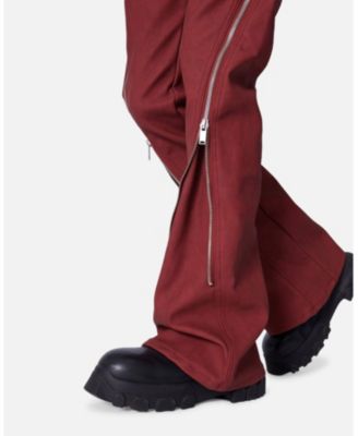 Men's D519 Leather Zipper Flare Pant.