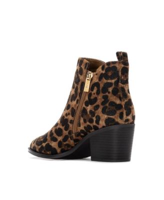 Women's Suede Heeled Ankle Booties