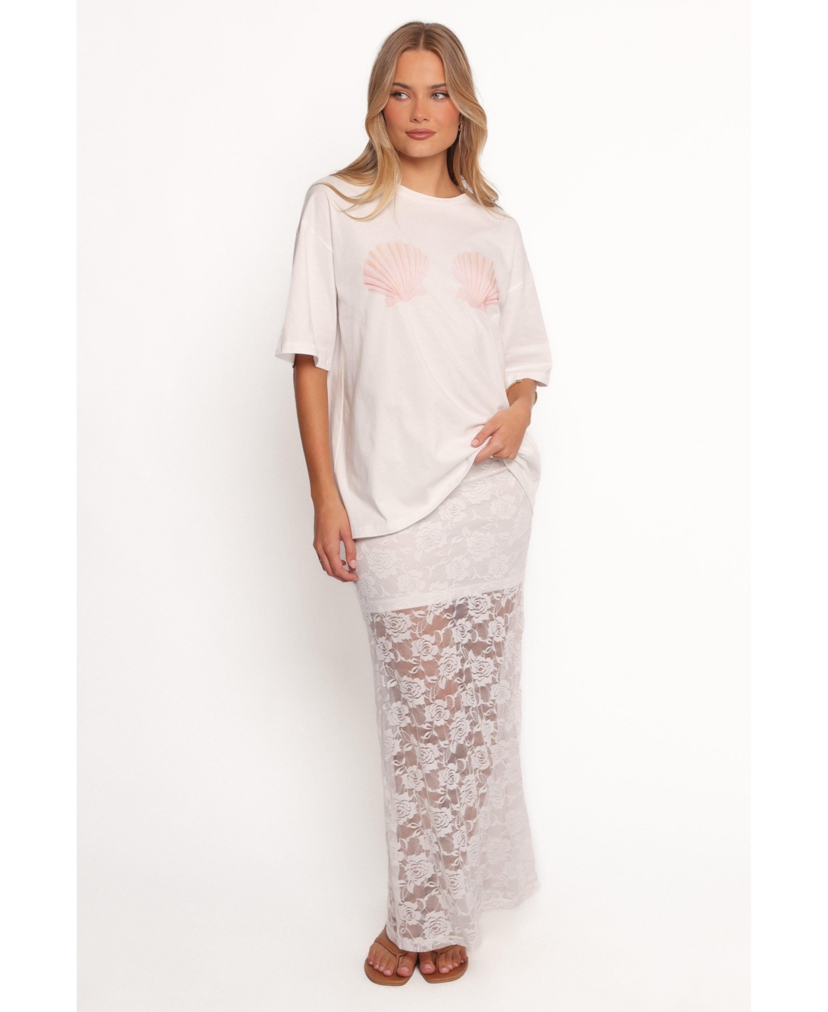 Petal and Pup Women's Laken Sheer Lace Maxi Skirt