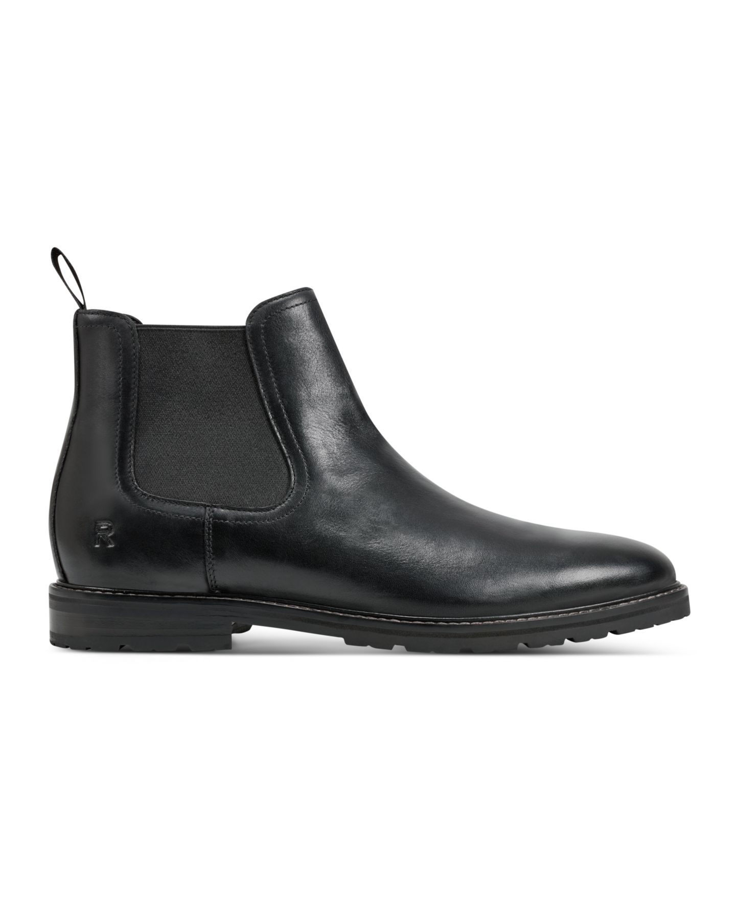 Мужские ботинки Rockport Cassius Pull-On Almond Toe, цвет: Чёрный кожаный — фото 2