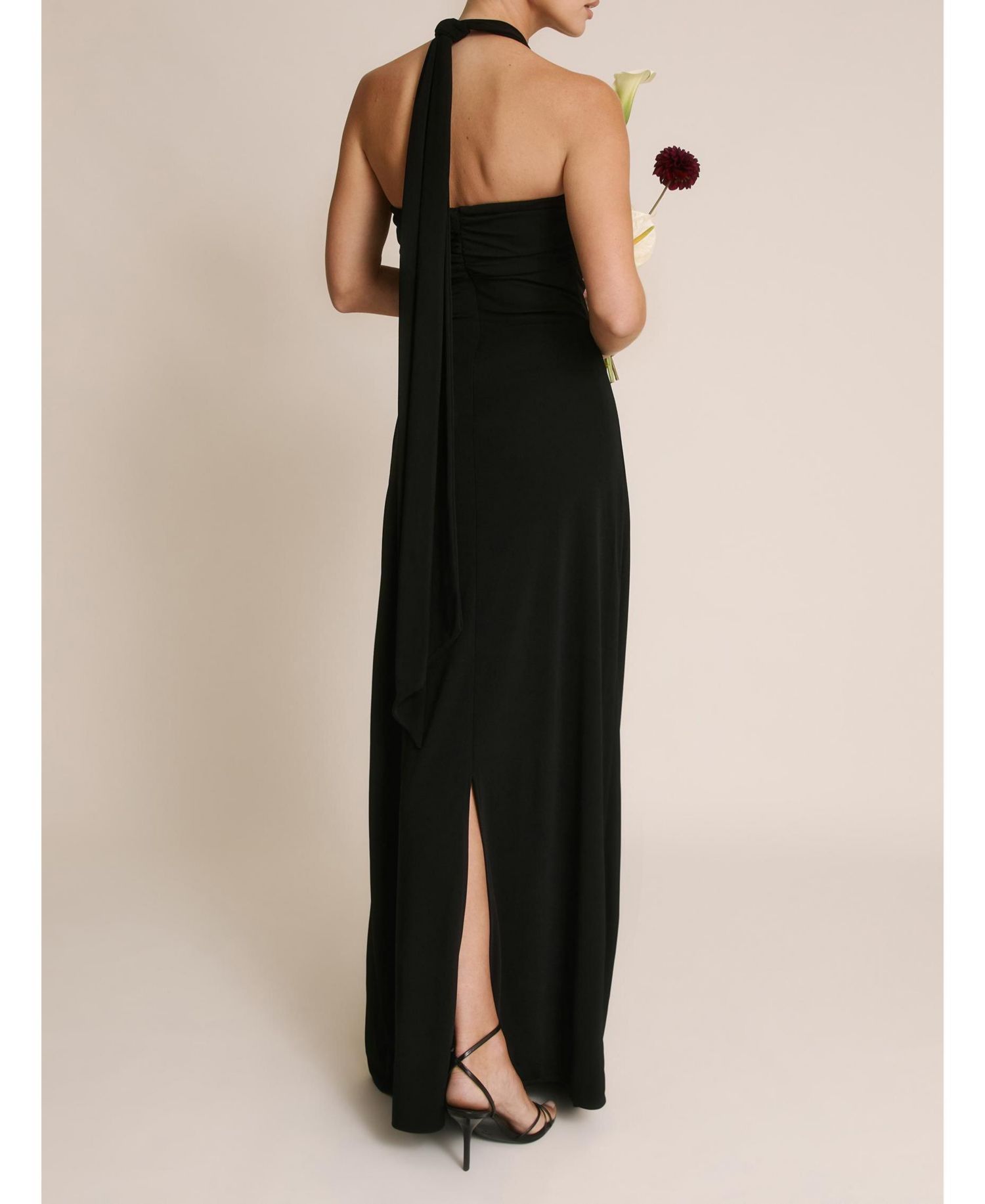 Women's Halter Neck Stretch Bridesmaid Dress
