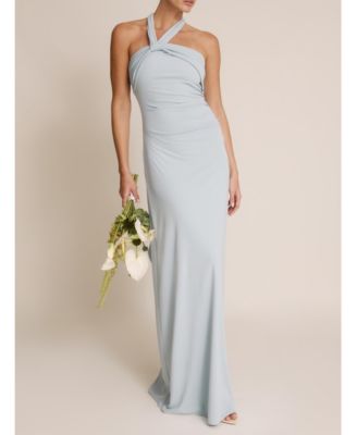 Women's Halter Neck Stretch Bridesmaid Dress