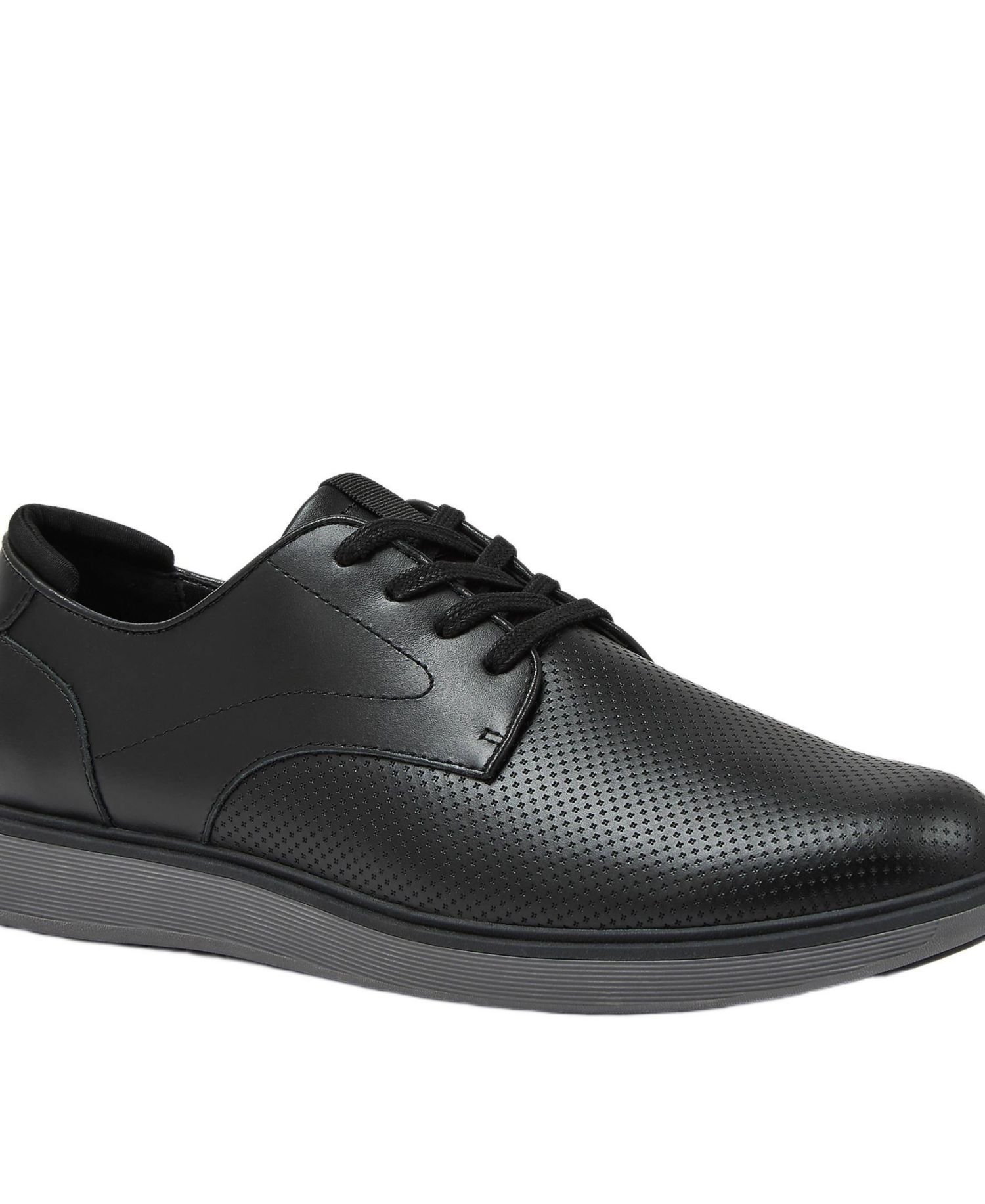Men's Wide Width Leather Lace Up Derby Oxfords