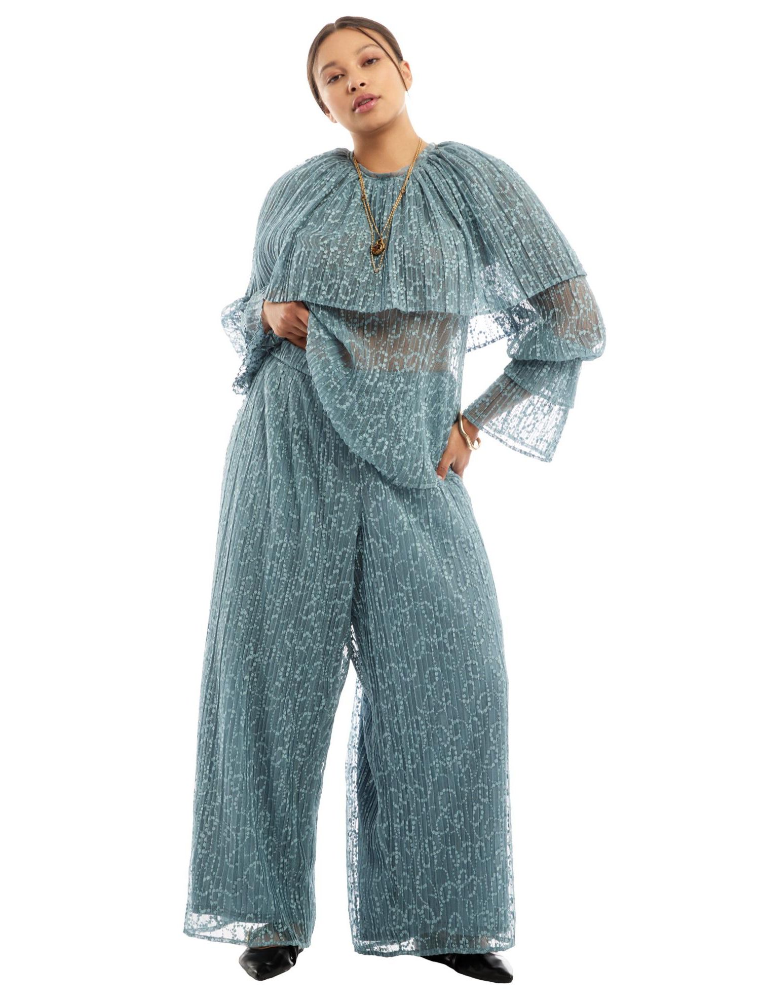 Women's June and Vie Lace Wide-Leg Pants