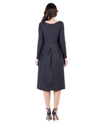 Petite Midi Fit and Flare Pocket Dress