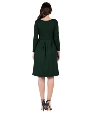 Petite Midi Fit and Flare Pocket Dress
