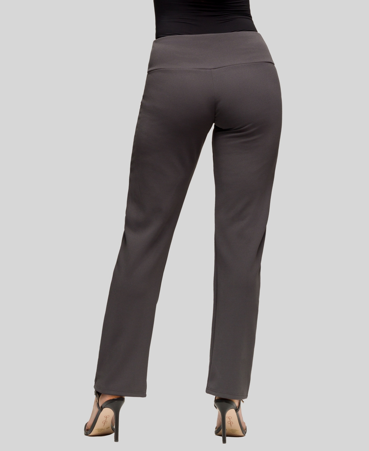 24seven Comfort Apparel Petite Comfortable Stretch High Waist Dress Pants